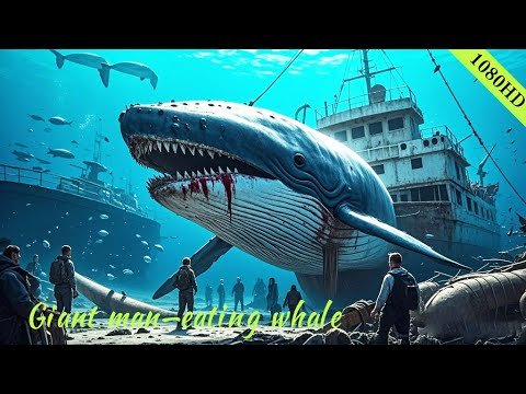 🐋💥Giant man-eating whale rushed into the ship, it was too late for people to escape!#movie #film #4k